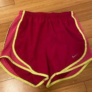 Nike Dri Fit Running Shorts - Sz XS - Red and Pink